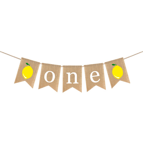 3 Pezzi In Juta A Tema Con Per Primo Compleanno