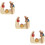 3 Pcs Miniature Nativity Figurine Tabletop Decoration 3