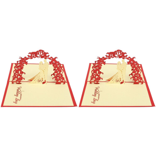 2 Pezzi 3D A Mano Sposa Matrimonio 1