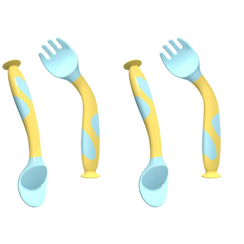 2 Sets Babyvork Hulpvoeding Training Eetgerei 2