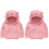 2 Pezzi Cappotto Cappuccio 100 cm Rosa 2