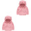 2 Pezzi Cappotto Cappuccio 100 cm Rosa 3