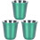 3 Stks Draagbare Dubbele Thermobeker RVS Koffiebeker 2