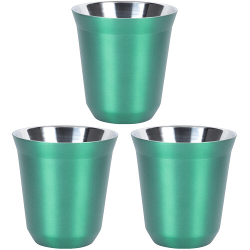 3 Stks Draagbare Dubbele Thermobeker RVS Koffiebeker 1