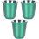 3 Stks Draagbare Dubbele Thermobeker RVS Koffiebeker 3