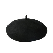 3 Sztuki Ciepły Beret Dzieci Z Wełny Zimę I Jesień - M (Czarny)
