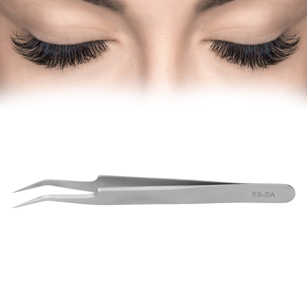 Nail Art & Eyelash Extensions Tweezers Stainless Steel Curved Head 5BSA 14cm