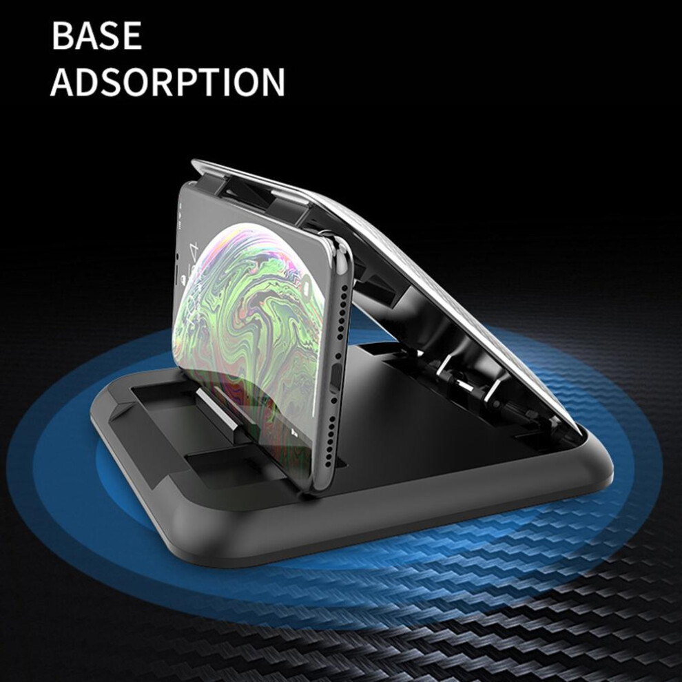 Carbon Fiber Universal Car Phone Clip 3-7 Inch Dashboard Phone Holder Bracket 8161359681226