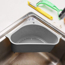Cestino triangolare per lavello, scolapasta in plastica ecologica, colini per alimenti, facile da installare per lavello da cucina, contenitore per