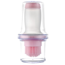 Wide Application Oil Brush, Portion Control Silicone Pressing Oil Bottle Brush for Kitchen, Camping, Travel