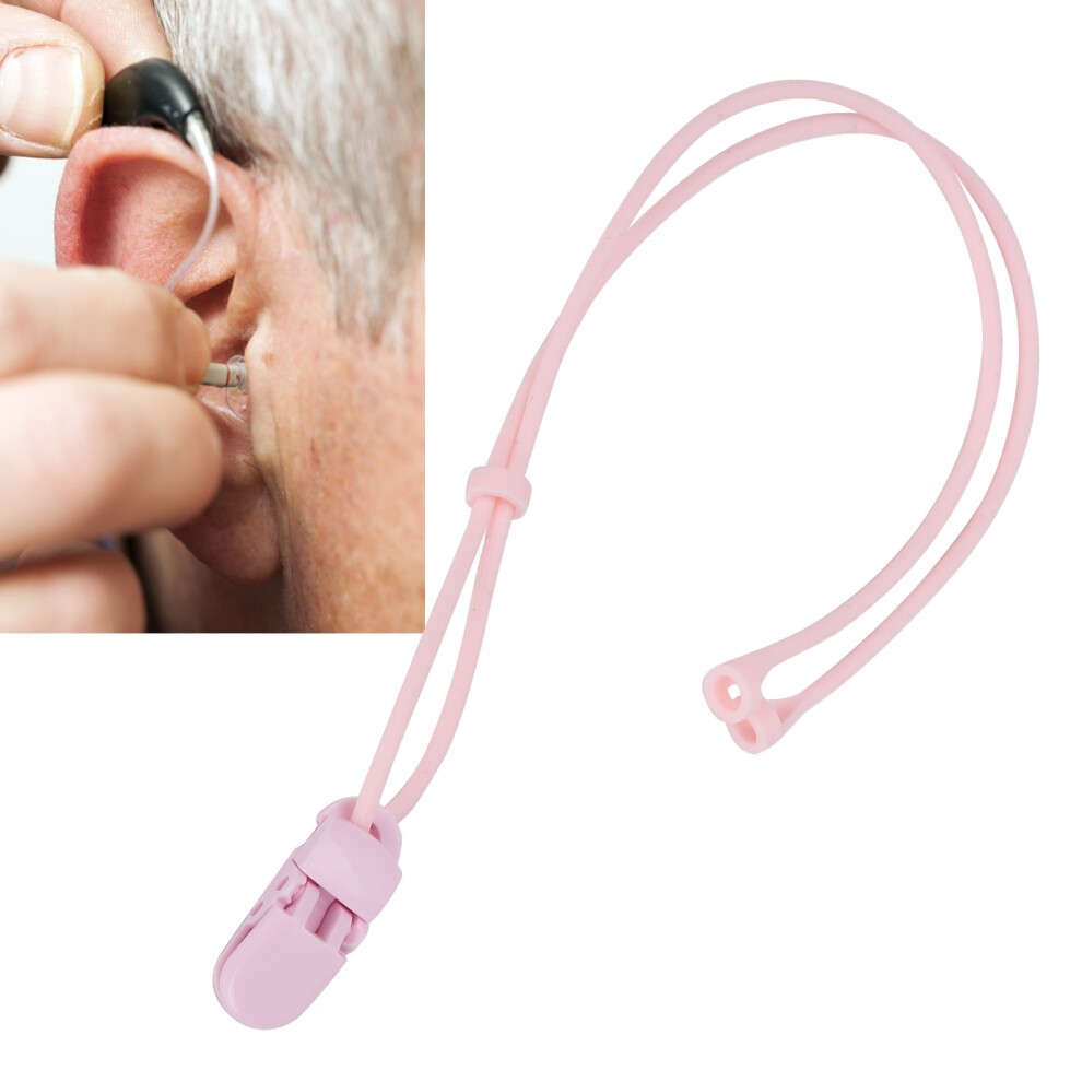 Pink Laniã¨Re Anti-Perte Silicone Ã©Lastique Pour Aides Auditives Bte - Enfant (Rose)