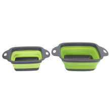 Utensile da cucina compatto, lavaverdure pieghevole con design cavo per un rapido drenaggio, cestello di drenaggio resistente al calore e cola in