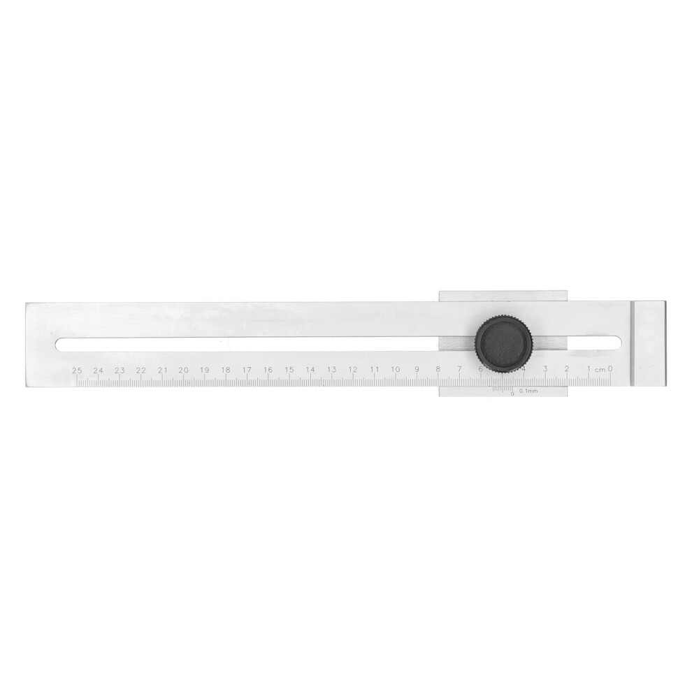 0250mm Hole Scribe Ruler with ABS Knob for Accurate Woodworking