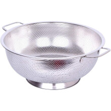 Colino da cucina per pasta, noodles, frutti di bosco e verdure, colino microporoso da 5 quarti con ciotola più spessa del 20%, scolapasta resistente