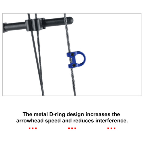 Aluminum Alloy D Loop Ring for Compound Bow Release, Blue, 5g 2