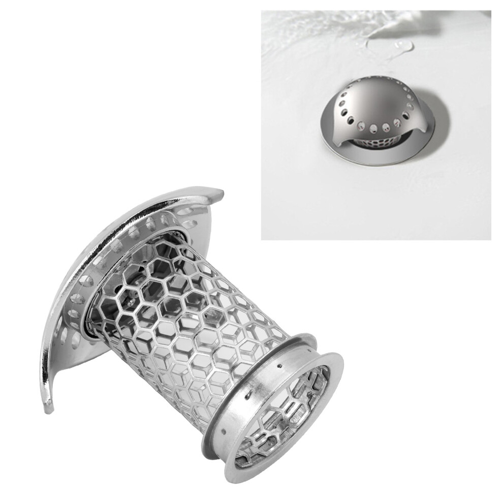 304 Stainless Steel Sink Drain Strainer, Anti-Clog Hair Catcher, Durable 63G 4041359682727