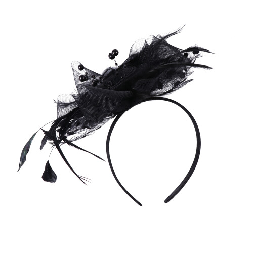 3 Haarband Vintage Accessoire Schwarz