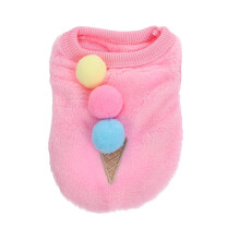 1Pc Lightweight Pink Pet Vest Coral Fleece Warm Winter Dog Costume