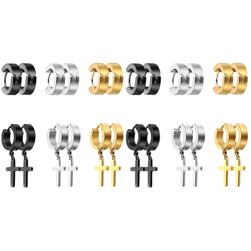 12 Pares Pendientes Punk Colgante Para 1