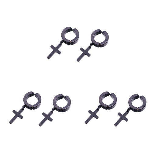3 Piezas Pendientes Abrazadera Sin Perforación Unisex ( ) 1