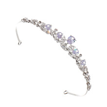 3Pcs Wedding Rhinestone Headdress Silver Bride Tiara Hair Jewelry