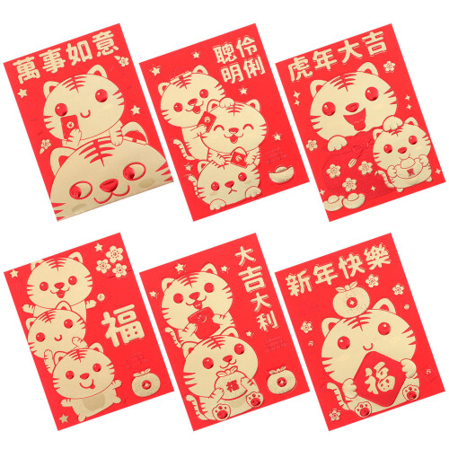 180 Pièces Enveloppe Rouge Année Motif