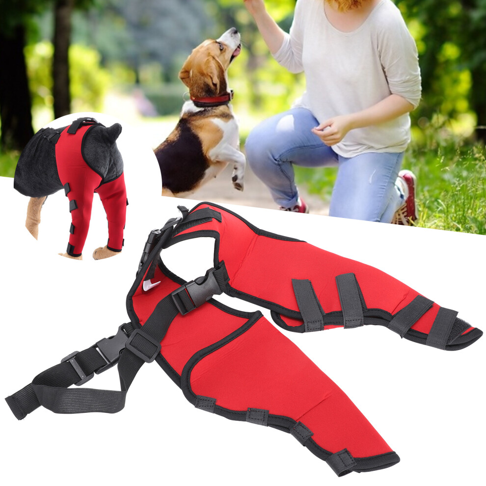 Dog Leg Brace Protector S Red | Post-Injury Support, Knee Pad