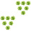12Pièces Broches Verte Décoration 3