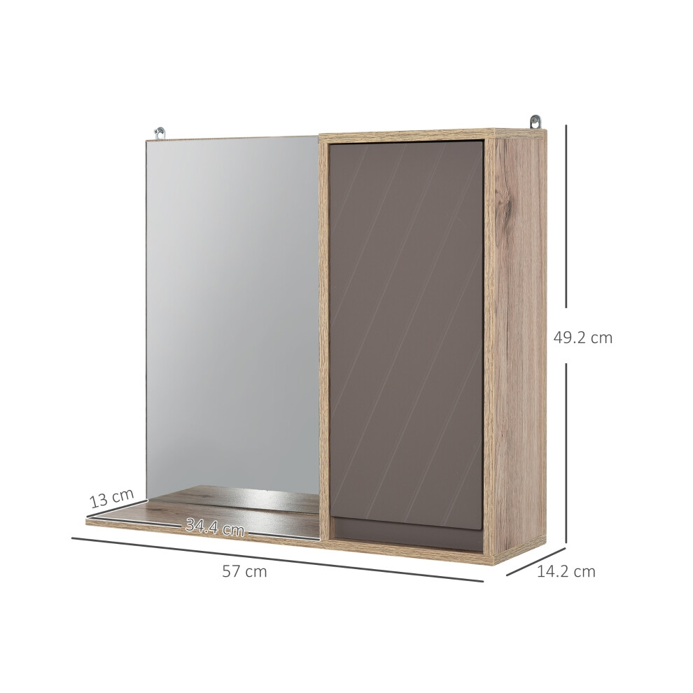 Wall-Mounted Bathroom Mirror Cabinet with Adjustable Shelves 57cm Length Compact Size Sturdy Construction Easy Installation-image-OPC-PMV7PYD-NEW
