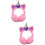 2 Pièces Bonnets D'oreilles En Pour Rose 7