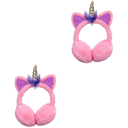 2 Pièces Bonnets D'oreilles En Pour Rose 2