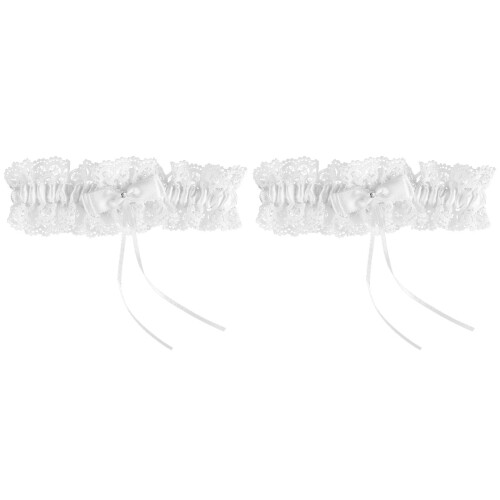 2 Vrouwen Bruids Garter Kantel Band Been Ring Decor 2