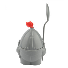 Cartoon-Krieger Eier-Becher & Löffel Set – Süßer abnehmbarer Halter für Kinder