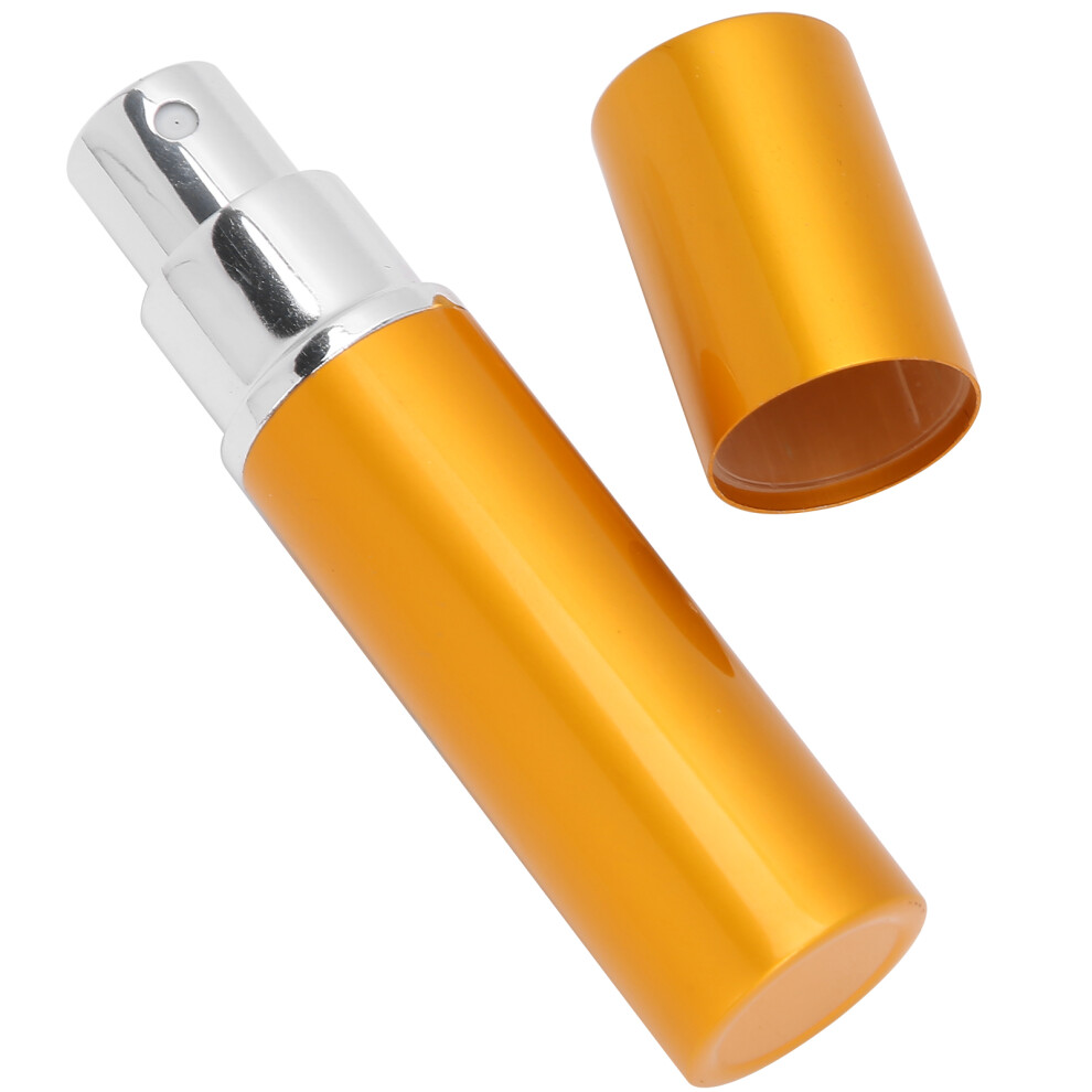 Gold Travel Ready 10Ml Aluminum Refillable Perfume Sprayers 5Pc Compact Set