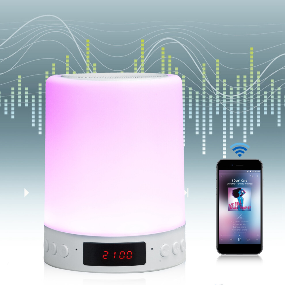 Bluetooth Speaker Alarm Clock Night 3W, 378G, Multi-Color Light 8301359692307
