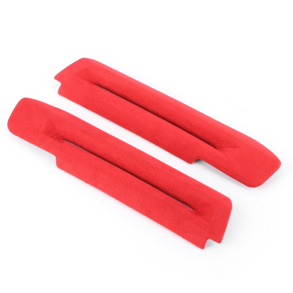 Bright Suede Door Armrest Cover For Ford Mustang 2015-2020 Red 8481359696564