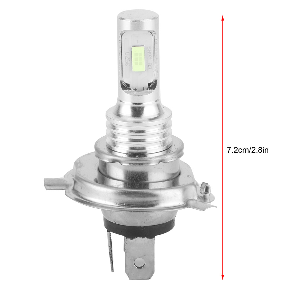 Car Motorcycle 80W Led Fog/Headlight Bulb W/H4 Plug 6000K Ice Dc12v/24V Blue 4911359699042