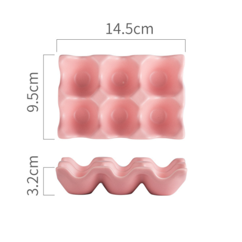 Ματ οργανωτής αυγών με γλάσο, ευέλικτος δίσκος σερβιρίσματος για σφιχτά βραστά 1