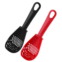 Chef's Delight, multifunktionaler Küchenlöffel, 6-in-1 hitzebeständiger Silikon-Reiblöffel für Knoblauch, Sieb, Schaumlöffel, Abtropflöffel,