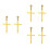 3 Pares De Pendientes Unisex Inoxidable Tuerca Dorado 6
