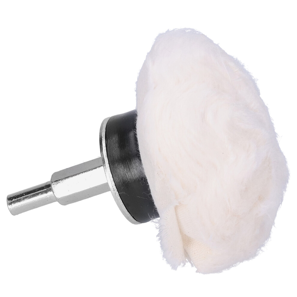 White Cloth Polishing Wheel Mushroom Type With Handle 50Mm Cotton Grinding Tool 4121359707009
