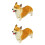 2 Pièces Figurine Corgi En Résine Décoration Bureau 5