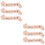 6 Pcs Letter Printing Sashes Etiquette Belts 6