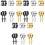 18 Paires De Boucles D'Oreilles Croix En Acier Pour 3