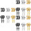 18 Paires De Boucles D'Oreilles Croix En Acier Pour 6