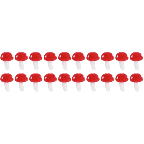 20 Pcs Diy Mushroom Decoration Craft Adorn Accessory 1