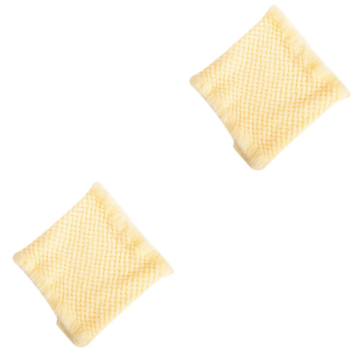 2Pcs Baby Blanket Double Layer Infant Pineapple Pattern Yellow 2