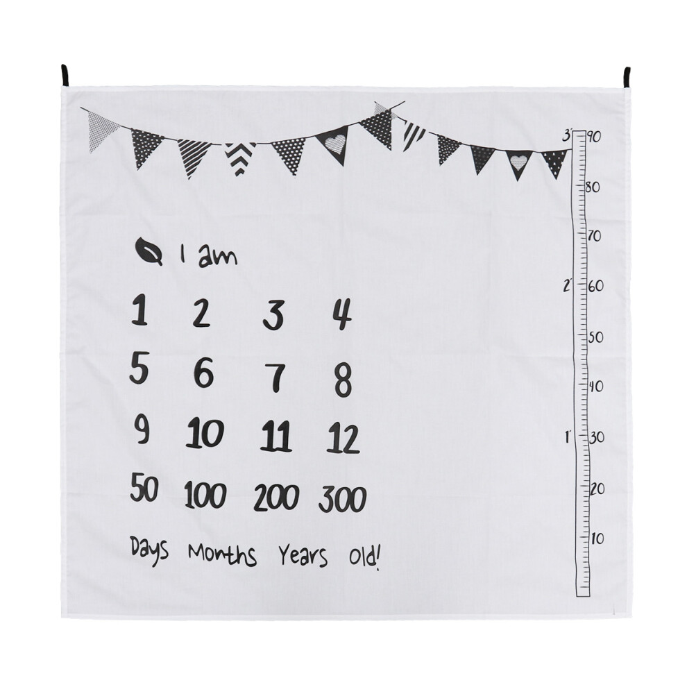 2Pcs Newborn Monthly Milestone Blanket For Baby Girl Boy Hundred Days Solustre