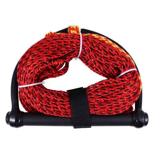 2Pcs Black Handle Water Ski Rope 1-Section For Boating