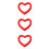 3 Pcs Heart-Shaped Thickened Floating Mat Eco-Friendly Red For Adults 8